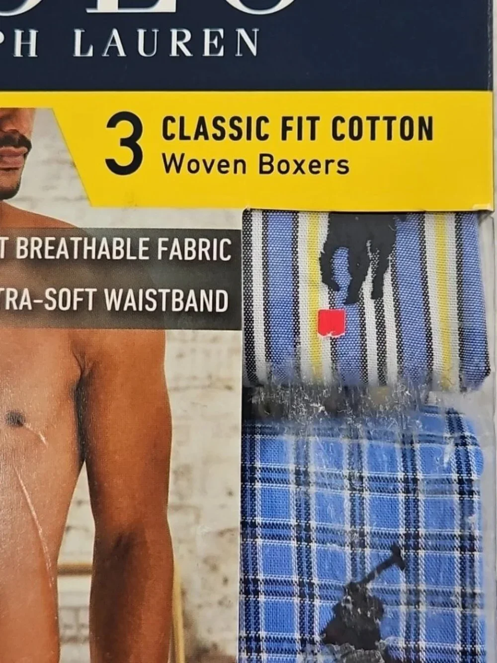 Polo Ralph Lauren 3 Classic Fit Cotton Woven Boxers NCWBP3 SMALL 28-30 Plaid